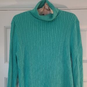 Talbots Lightweight cable knit turtleneck